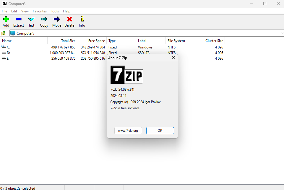 7-Zip screenshot